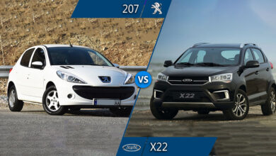 مقایسه پژو 207 با mvm x22